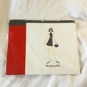 4 Letter File Folders Shopping Girl Shrink Wrapped Bundle Purchase